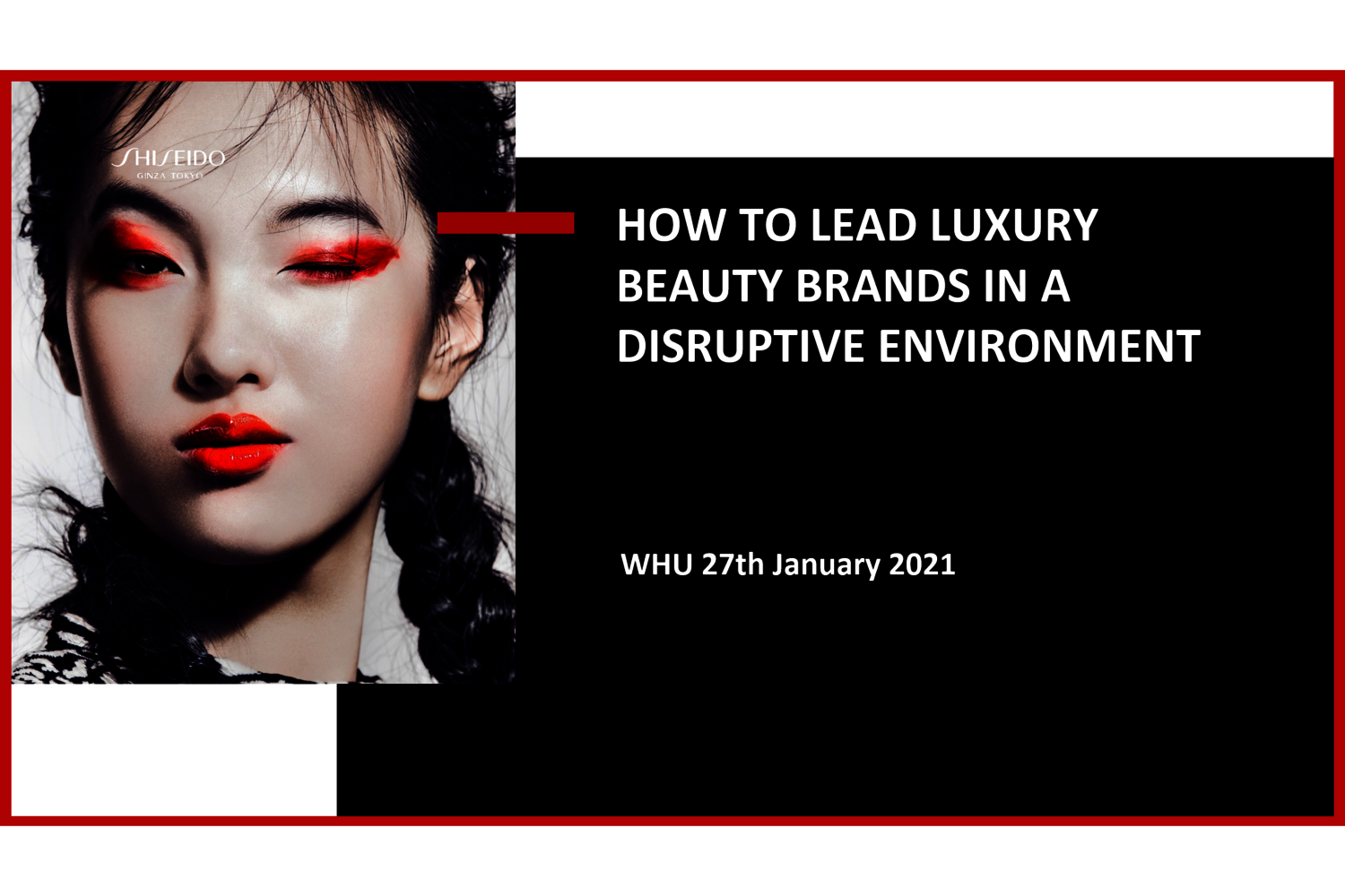 Guest lecture of Catharina Christe, General Manager Shiseido Germany