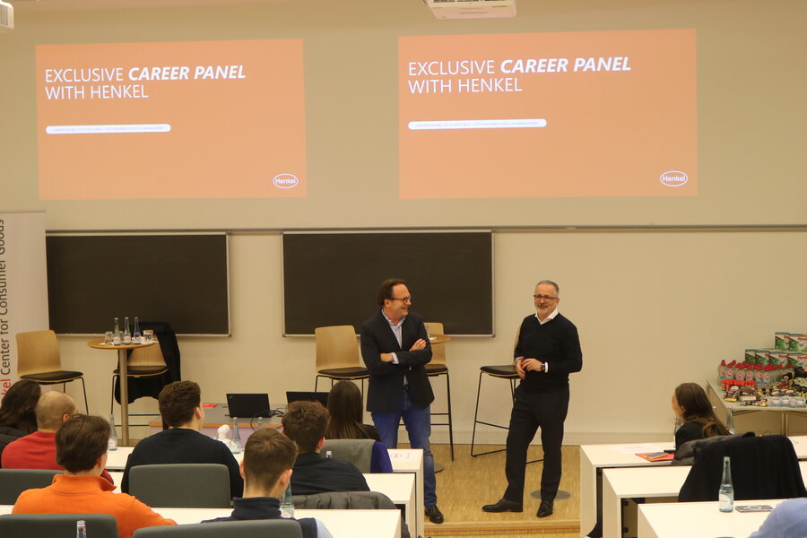 Henkel CEO Carsten Knobel zum Career Panel in Vallendar