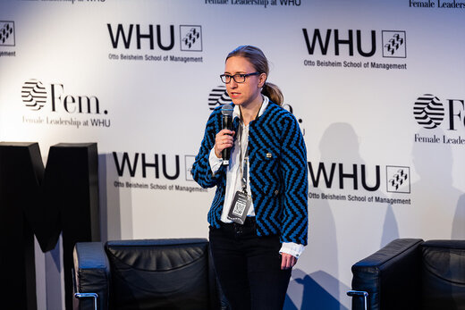 Professor Nadine Kammerlander at the WHU FEM Conference.
